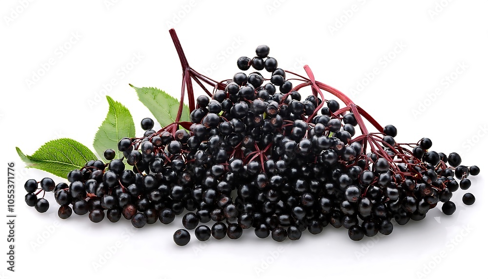 Elder or elderberry isolated on white background Elder or elderberry isolated on white background