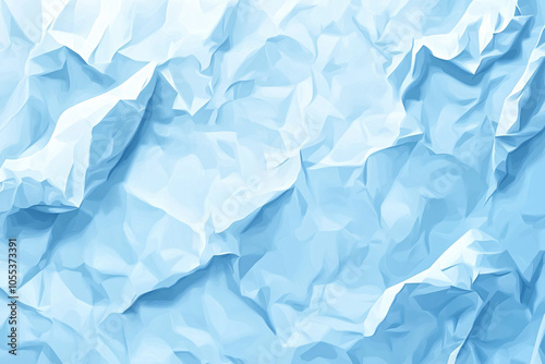 Wallpaper Mural a crumpled blue paper surface with soft shadows creating a textured abstract design in a minimalist aesthetic  
 Torontodigital.ca