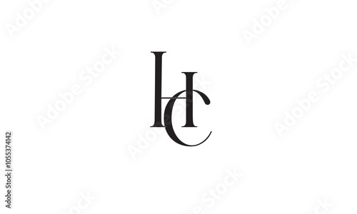 HC, CH, C , H , Abstract Letters Logo Monogram