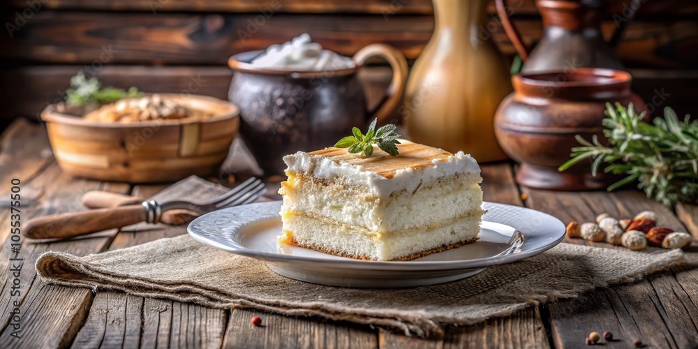 Albanian Flija on White Plate – Delicious Layers of Tradition and Flavor Albanian Flija on White Plate – Delicious Layers of Tradition and Flavor
