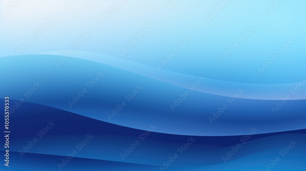 Fototapeta premium Blue Background,Calm Abstract Blue Gradient Background with Soft Waves for Design Projects