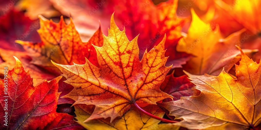Autumn Foliage Explosion Paper Sticker Cover - Vibrant Macro Photography of Colorful Leaves Autumn Foliage Explosion Paper Sticker Cover - Vibrant Macro Photography of Colorful Leaves