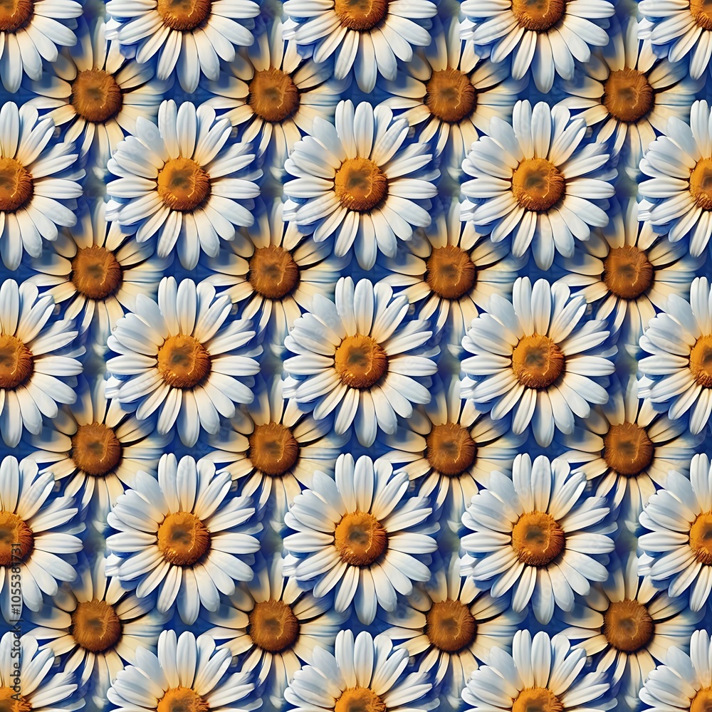 Seamless flower,daisy print pattern background