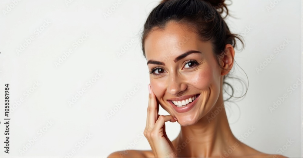 An Egyptian woman with smooth skin and a warm expression An Egyptian woman with smooth skin and a warm expression