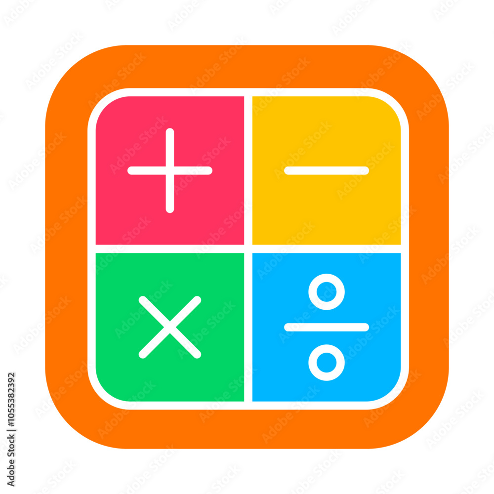 Obraz premium Calculator for math Icon