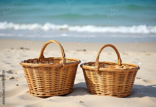 picnic basket on the beach