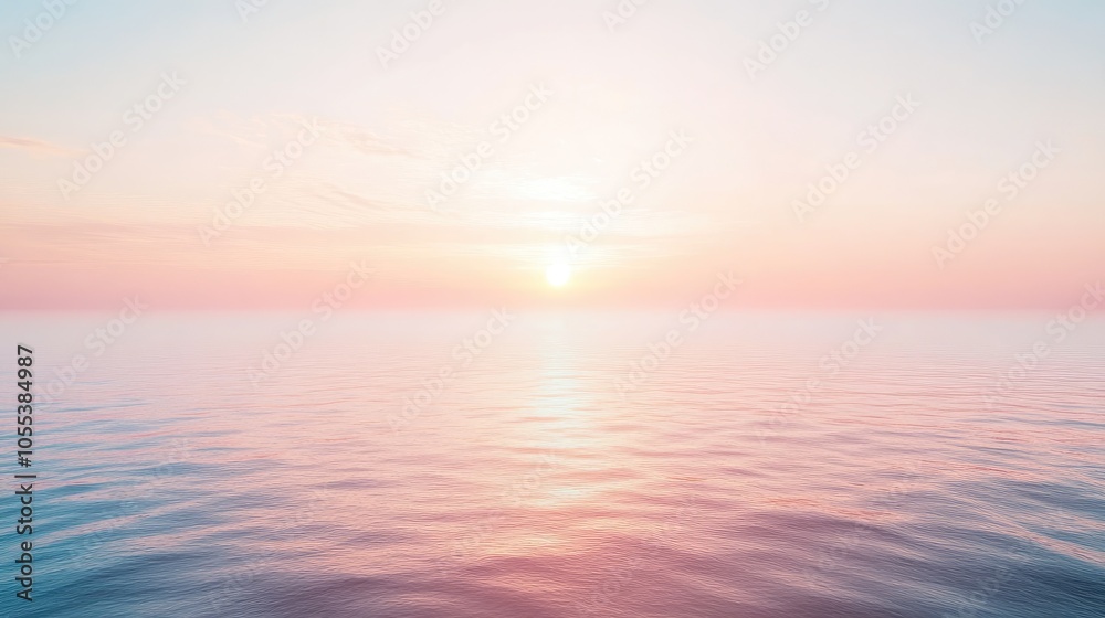 Serene Ocean Sunrise with Pastel Colors Serene Ocean Sunrise with Pastel Colors