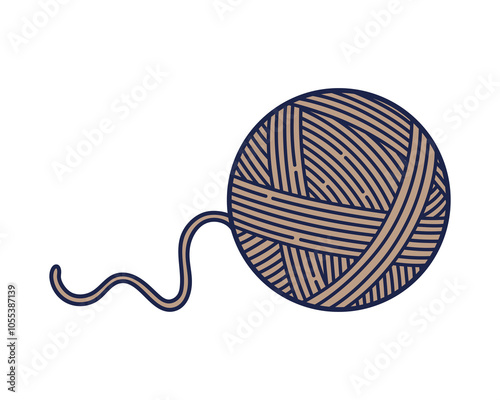 Yarn Wool Ball Vector, Wool thread Clip Art, Knitting Wool ball vector.