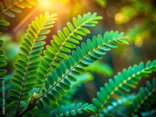 Bokeh Effect on Phyllanthus Reticulatus Leaves - Captivating Greenery in Nature Photography photo