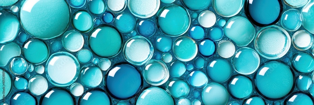 Abstract Glass Texture with Colorful Bubbles