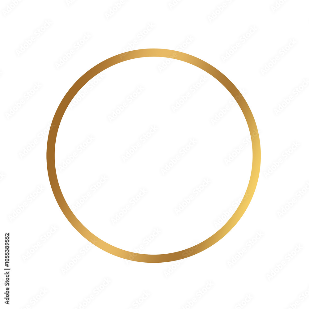 Luxury gold round frame transparent background circle line gold effect Luxury gold round frame transparent background circle line gold effect