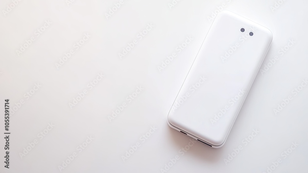 Minimalistic White Smartphone on Light Background Minimalistic White Smartphone on Light Background