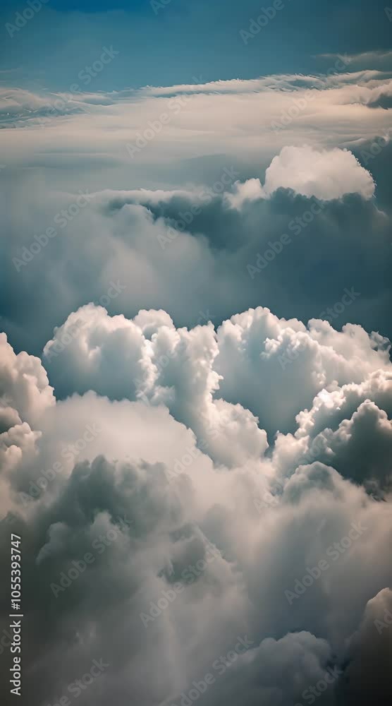Dark and thick clouds in the blue sky Dark and thick clouds in the blue sky