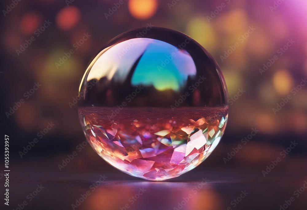 Set of bright colourful crystal ball isolated on transparent background Set of bright colourful crystal ball isolated on transparent background