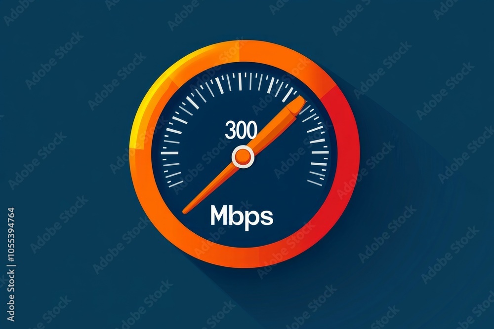A simple graphic showing a speedometer-style interface with a needle pointing to A simple graphic showing a speedometer-style interface with a needle pointing to