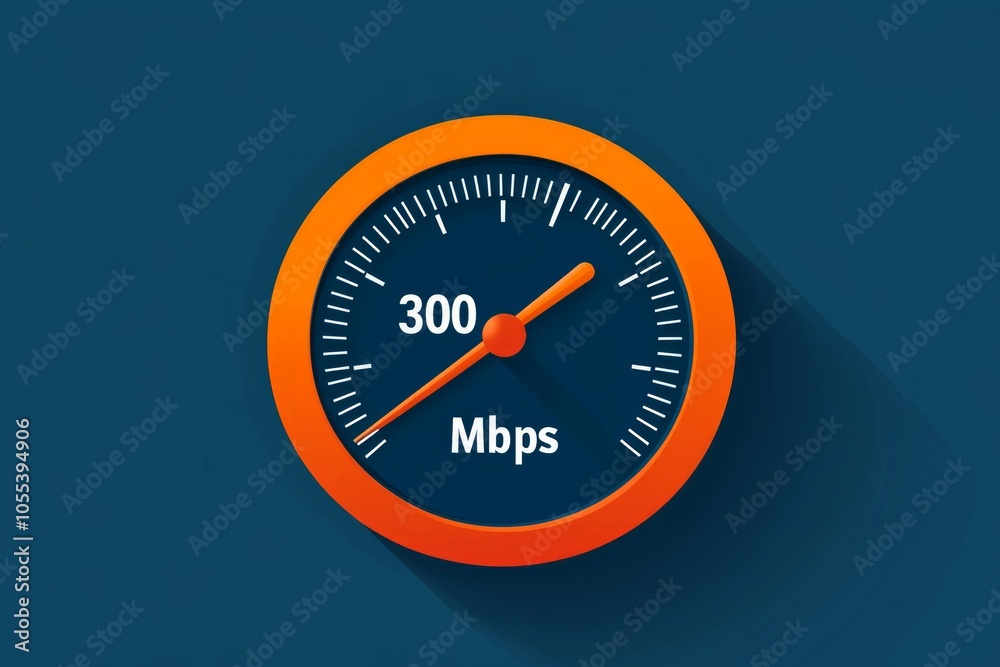 A simple graphic showing a speedometer-style interface with a needle pointing to 