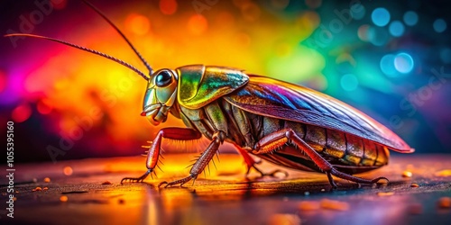 Captivating Product Photography of a Kafkaesque Cockroach Metamorphosis for Unique Art and Literature Concepts photo