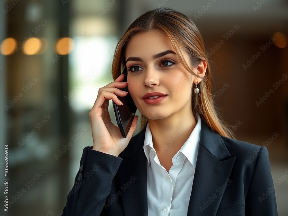 Stunning high resolution photos of emotional woman,business lady in business suit talking on mobile phone.Business Stunning high resolution photos of emotional woman,business lady in business suit talking on mobile phone.Business
