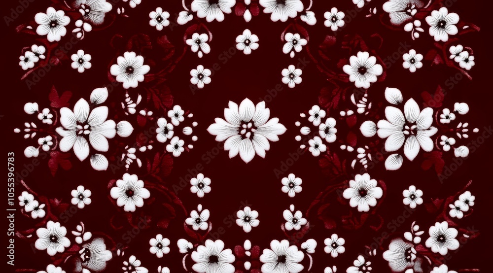 Decorative White Flower Fabric Decorative White Flower Fabric