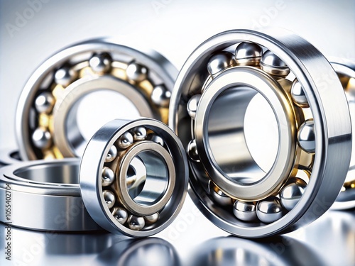 Wallpaper Mural Close Up of High-Quality Bearings Isolated on White Background for Industrial Use and Engineering Applications Torontodigital.ca