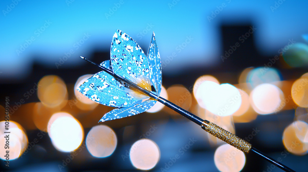 precision dart throw moment with soft circular bokeh elements precision dart throw moment with soft circular bokeh elements