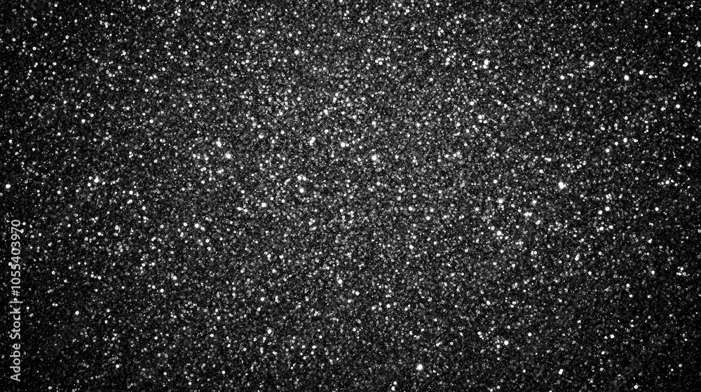 Sparkling Black Background with Glittering Stars Effect Sparkling Black Background with Glittering Stars Effect