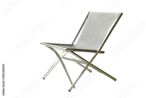 Stylish modern folding chair with a sleek design showcased against a minimalistic backdrop