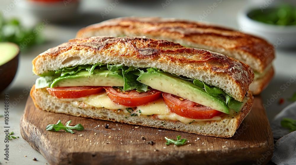 Sourdough Sandwich with Fresh Vegetables Sourdough Sandwich with Fresh Vegetables