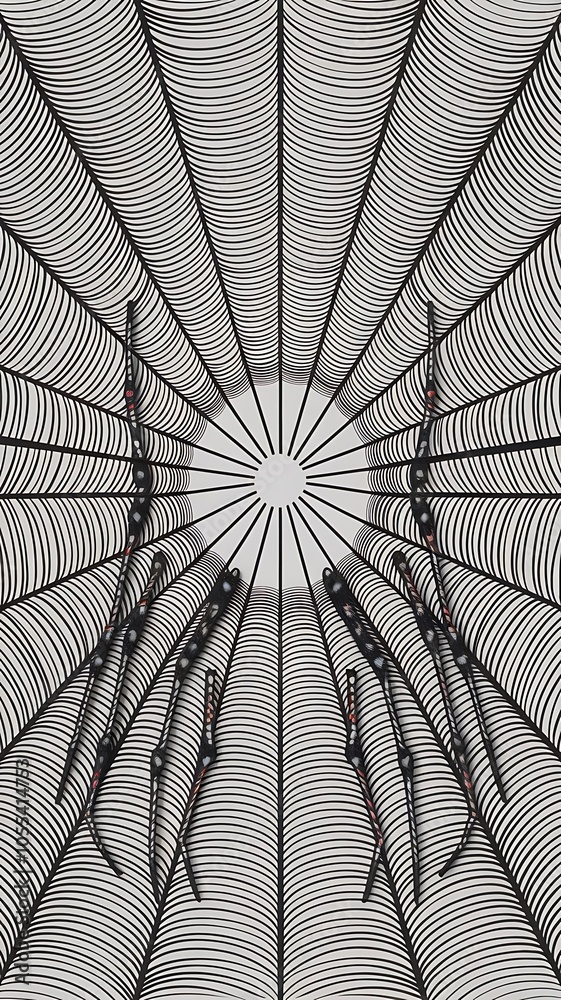 Obraz premium Seamless spider web. Connected black lines on white background