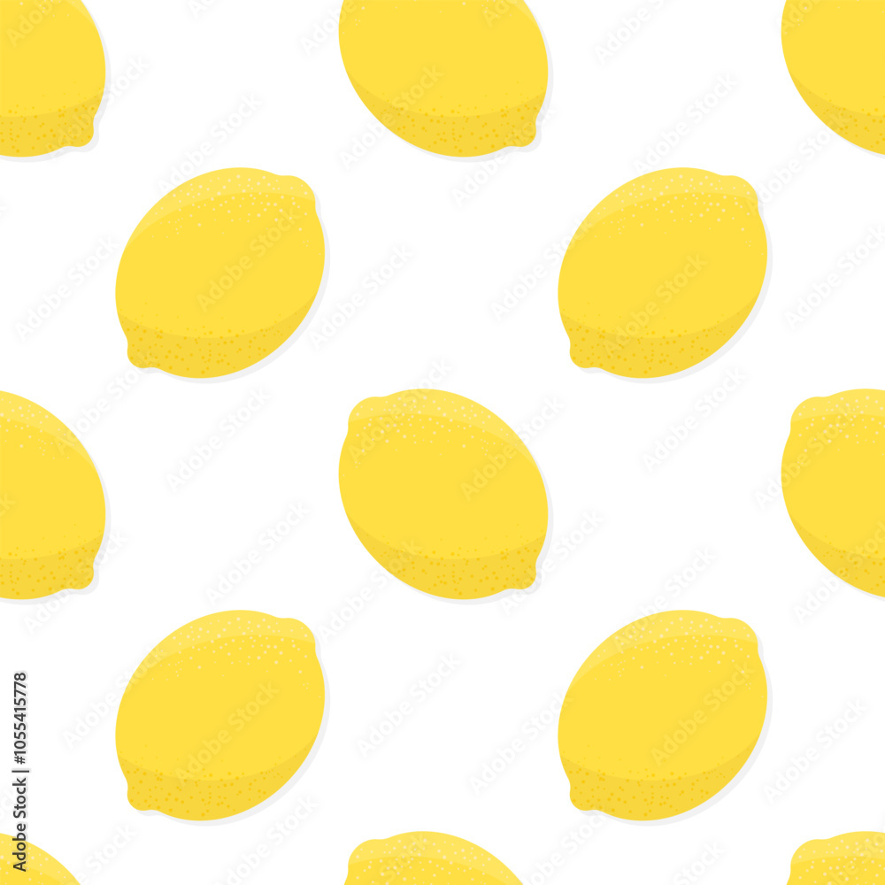 Lemons vector seamless pattern. Yellow fruits on white background. Best for textile, wallpapers, wrapping paper, package and your design. Lemons vector seamless pattern. Yellow fruits on white background. Best for textile, wallpapers, wrapping paper, package and your design.