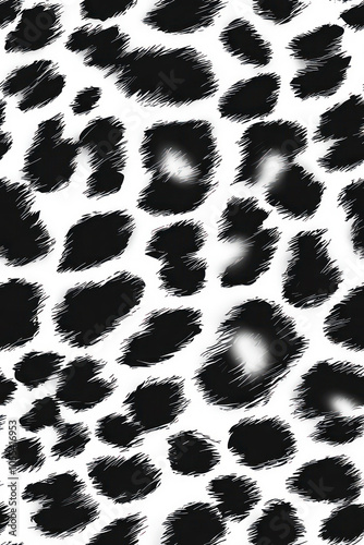 Vertical Momochrome leopard skin dot animal pattern.