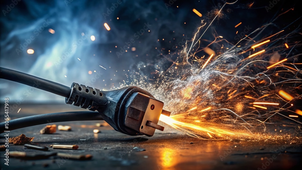 Dangerous Broken Power Cord: Torn Insulation on Home Appliances - Electrical Safety Hazard Dangerous Broken Power Cord: Torn Insulation on Home Appliances - Electrical Safety Hazard