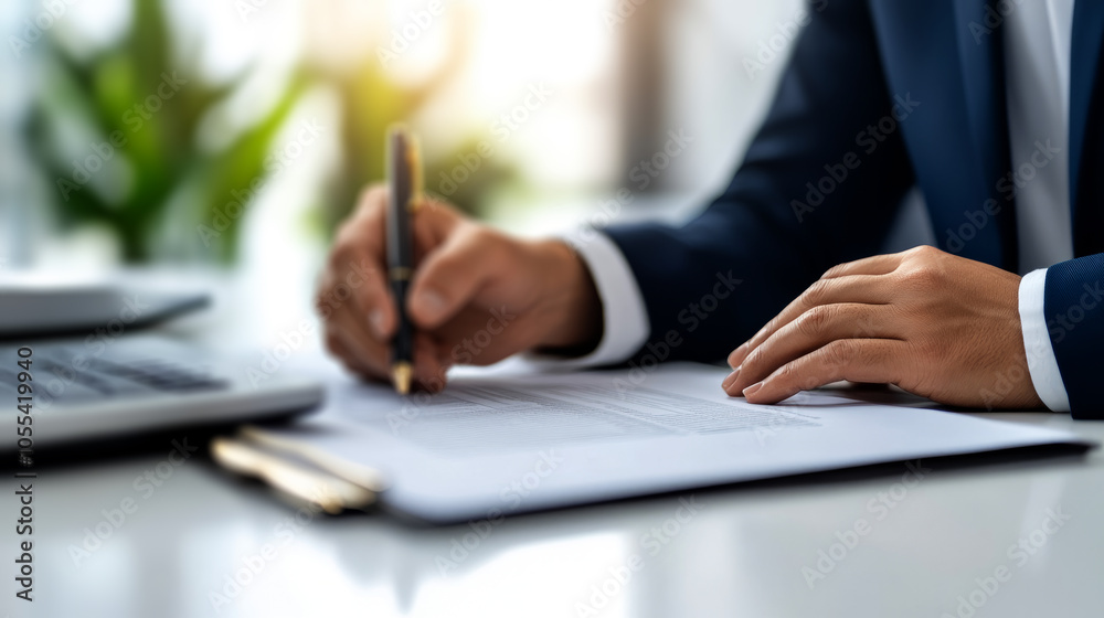 person signing a document person signing a document