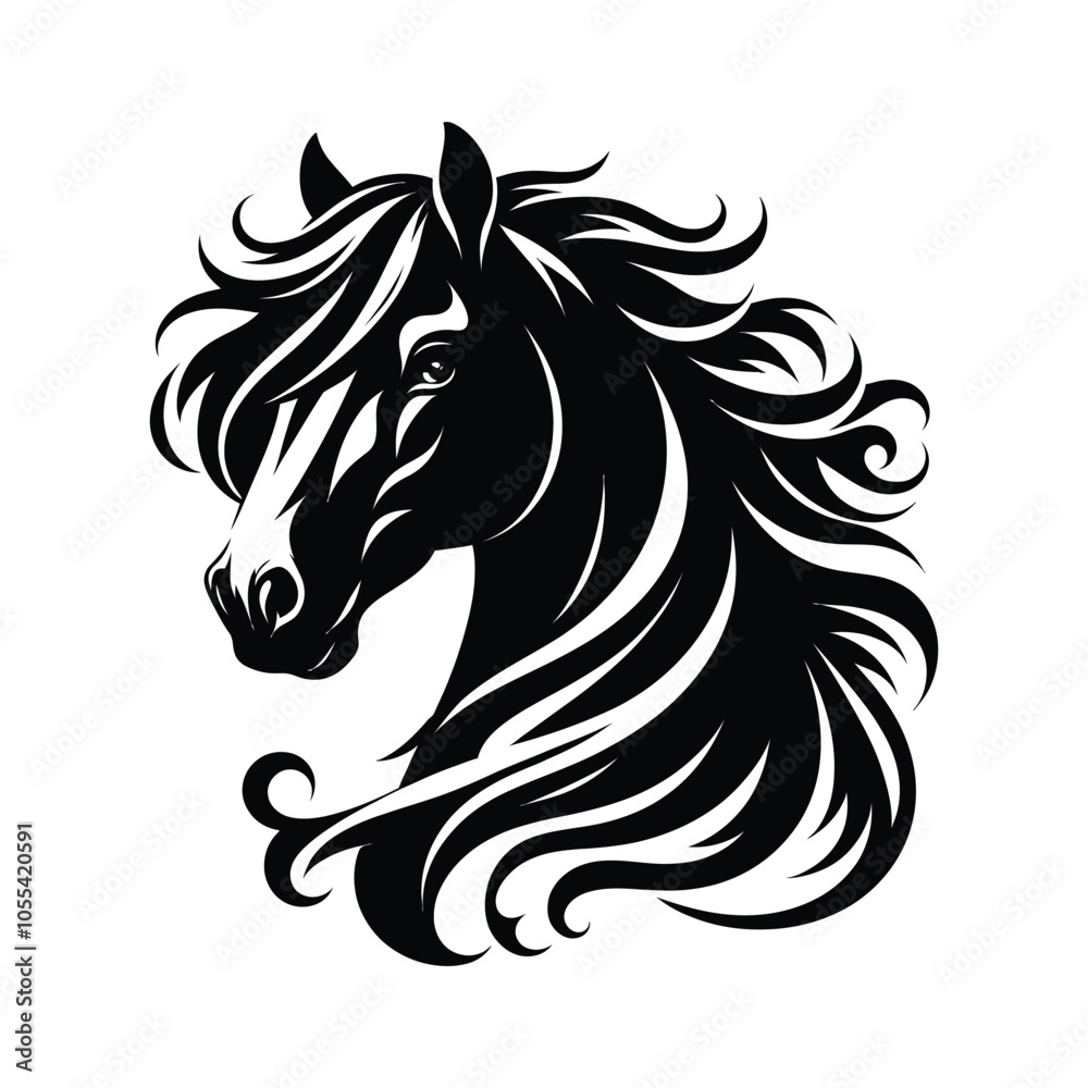 a horse head vector clip art a horse head vector clip art