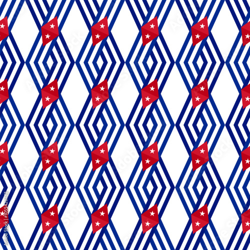cuba flag rhombus pattern background. vector illustration