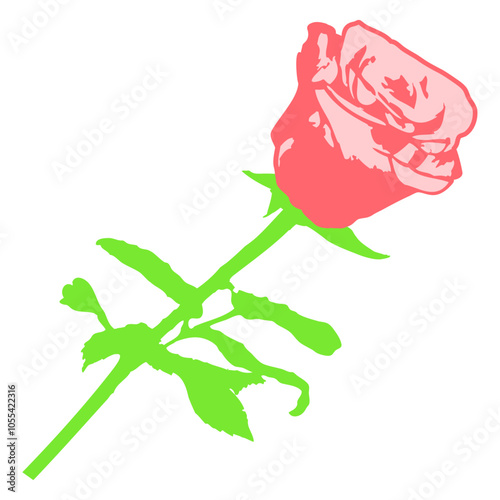 Valentine Rose Flower Cartoon Comic Design Happy Small Pretty Leaf Beautiful Green Plant Blooming Nature Lover Flowers Gardening Gardeners Thumb Garden Hobby Blooms Blossoms Gardener Leisure Summer