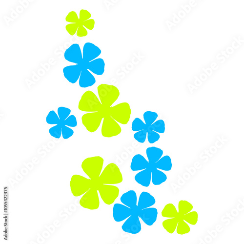 Many Blue Green Flower Pattern Design Happy Small Pretty Leaf Beautiful Green Plant Blooming Nature Lover Flowers Gardening Gardeners Thumb Garden Hobby Blooms Blossoms Gardener Leisure Summer