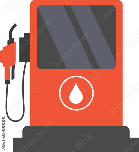 Fuel Petrol Dispenser Vector Flat