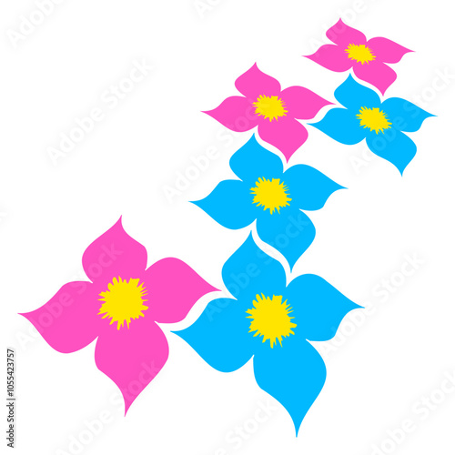 Many Pink Blue Yellow Flower Pattern Design Happy Small Pretty Leaf Beautiful Green Plant Blooming Nature Lover Flowers Gardening Gardeners Thumb Garden Hobby Blooms Blossoms Gardener Leisure Summer
