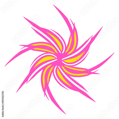 Pink Yellow Whirl Flower Design Happy Small Pretty Leaf Beautiful Green Plant Blooming Nature Lover Flowers Gardening Gardeners Thumb Garden Hobby Blooms Blossoms Gardener Leisure Summer