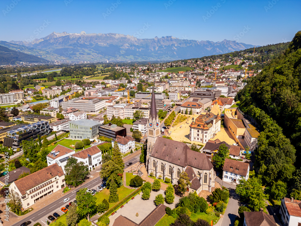 Aerial View on Vaduz Liechtenstein