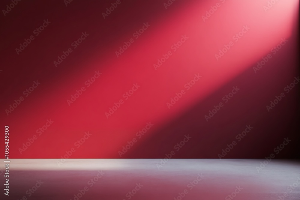 Obraz premium Red Wall with Light Beam
