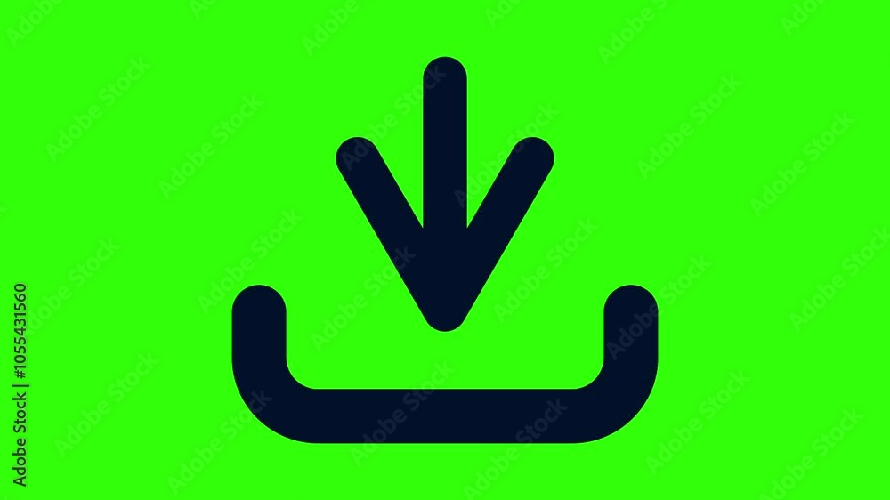 download icon animation on a green screen background download icon animation on a green screen background