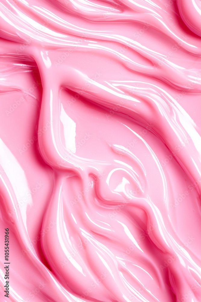 Vertical Realistic pink scrub or yoghurt background. Abstract glossy surface of cosmetic face cream. Vertical Realistic pink scrub or yoghurt background. Abstract glossy surface of cosmetic face cream.