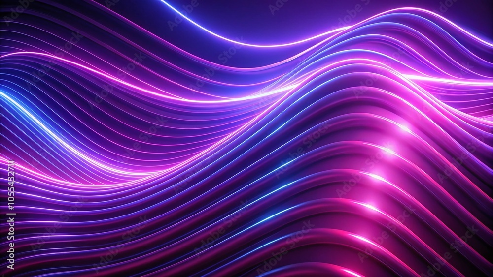 Naklejka premium Elegant Purple Neon Light Background for Fashion Photography - Cyberpunk Wave Concept