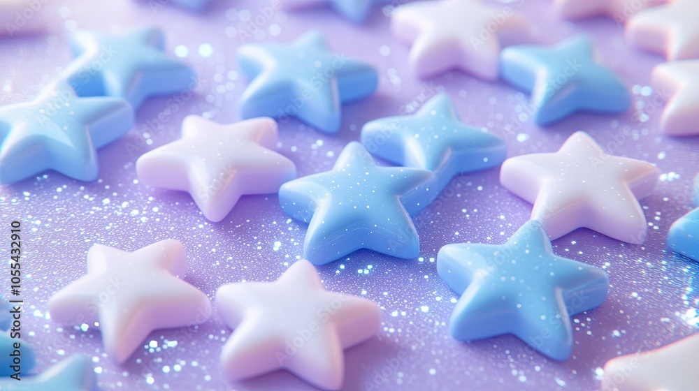 Abstract background with white and blue stars Abstract background with white and blue stars