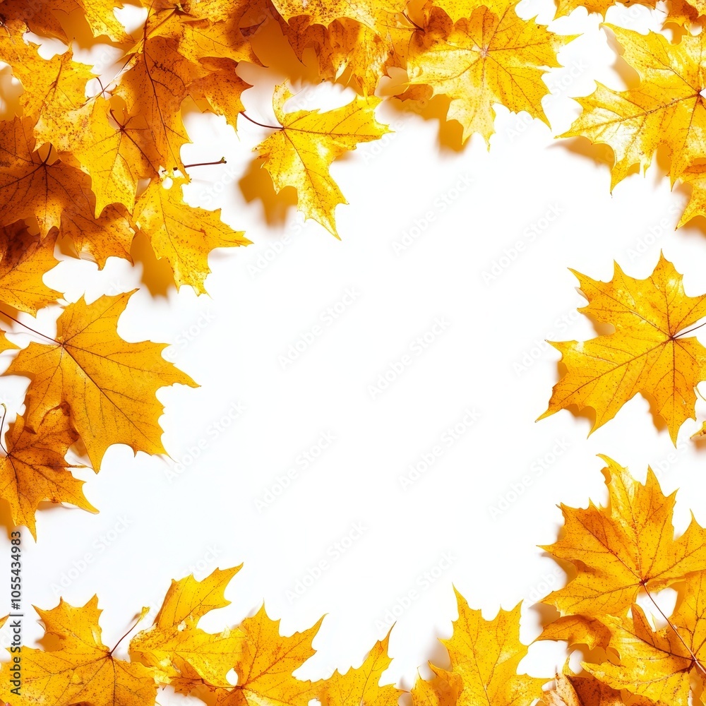 Autumn leaves in yellow and orange PNG format on a transparent background Autumn leaves in yellow and orange PNG format on a transparent background