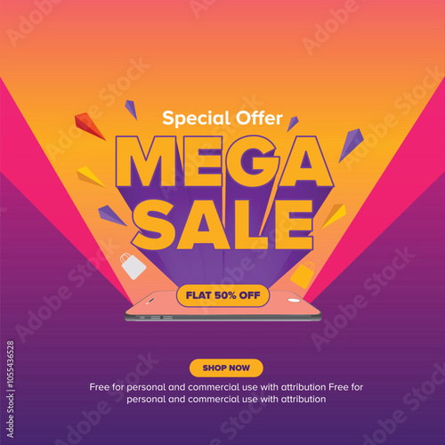 Sale banner template design. Super Sale, end-of-season special offer banner