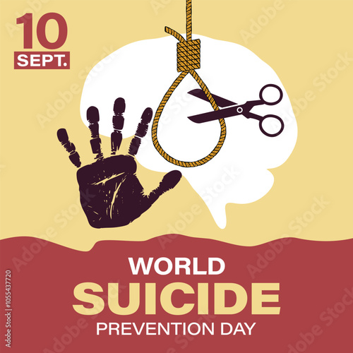 World Suicide Prevention day banner, background, card, poster, template. Vector illustration