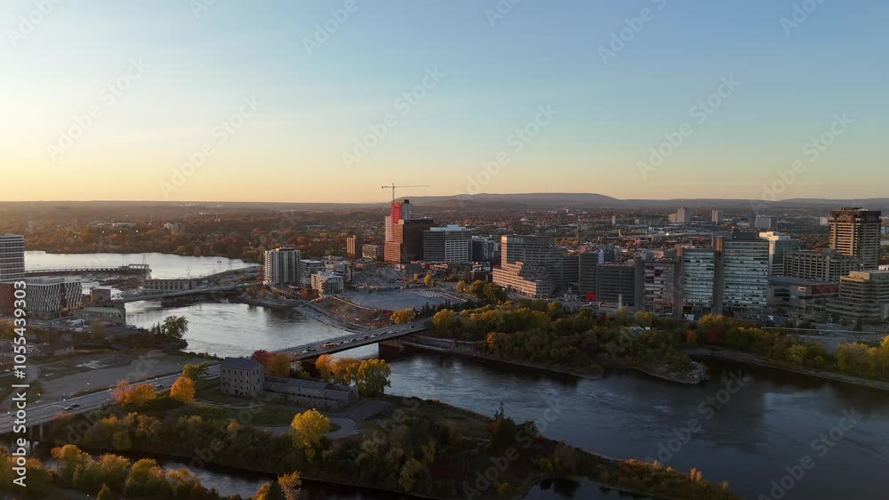 Aerial video of the city of Ottawa Canada Aerial video of the city of Ottawa Canada